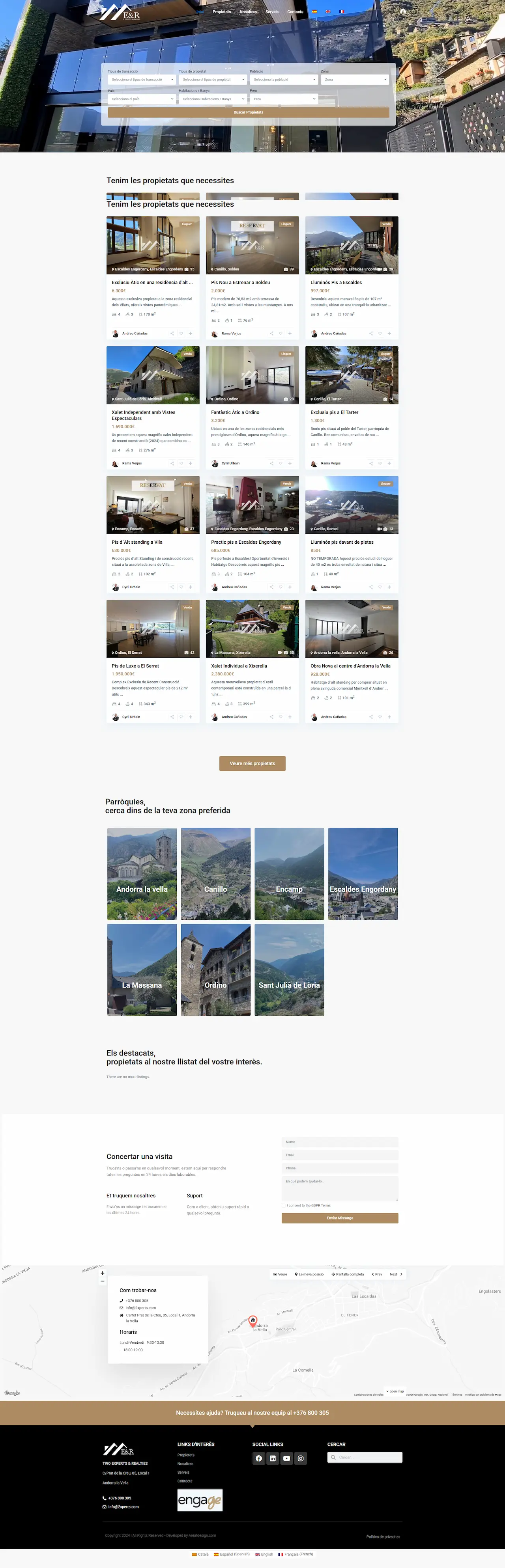 Disseny web immobiliaria andorra experts