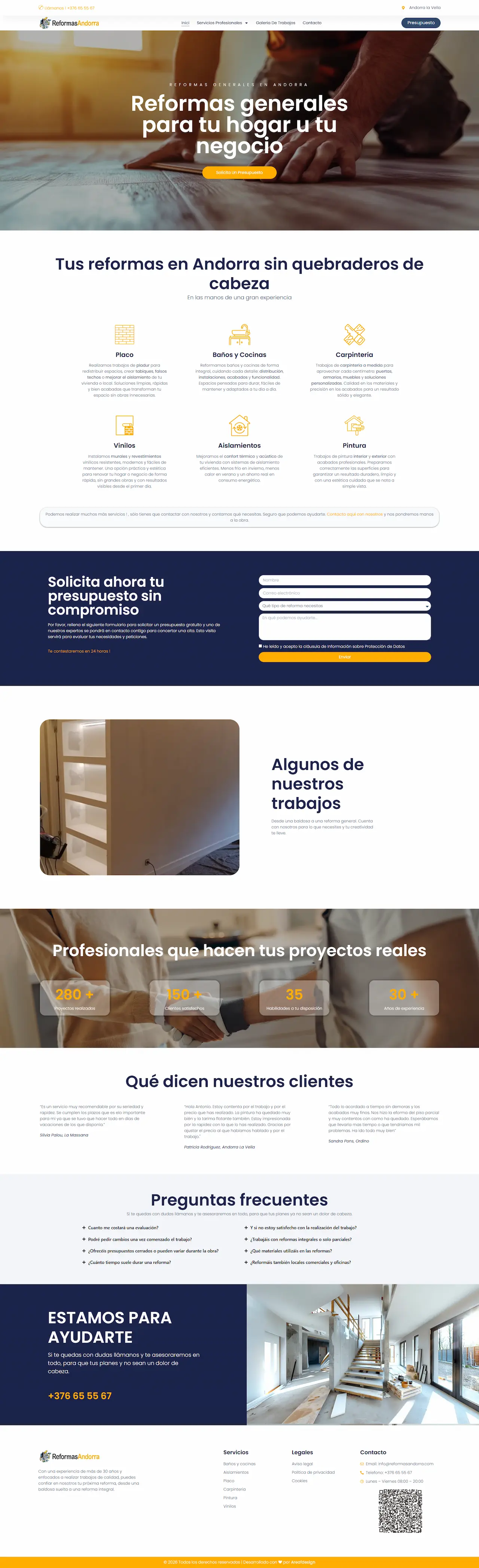 Disseny web serveis negoci local andorra