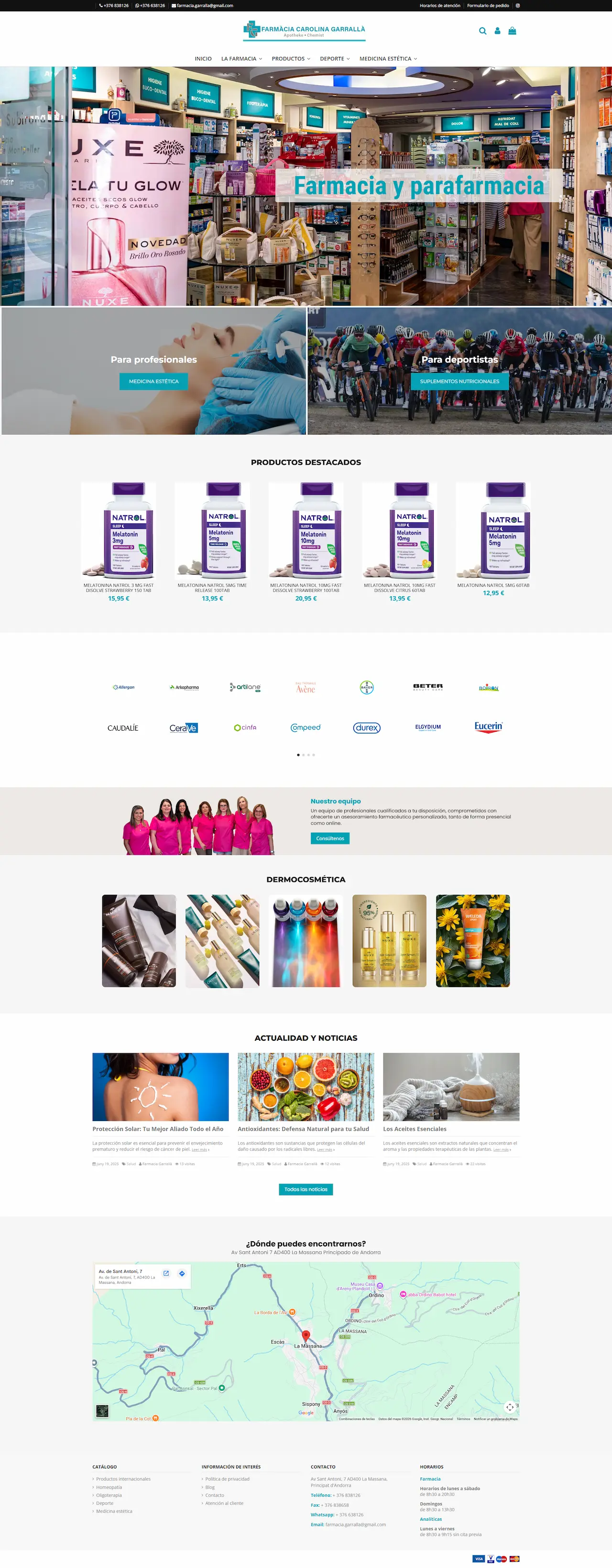 Ecommerce andorra farmacia garralla