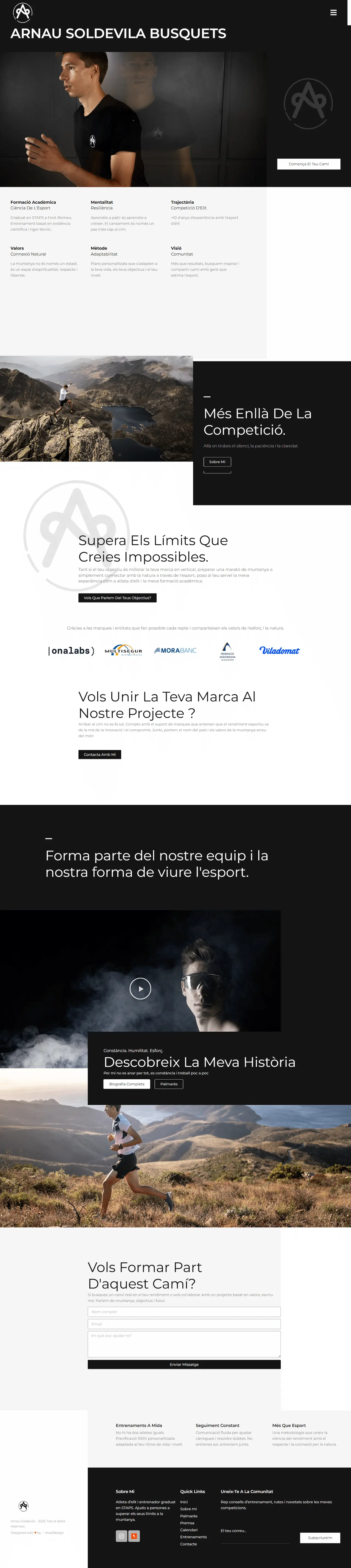 Portfolio de marca arnau soldevila busquets - Entrenador