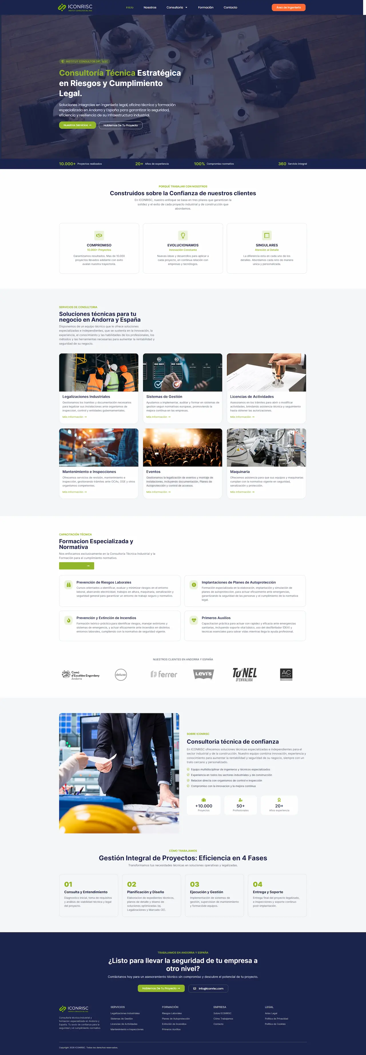 disseny web corporatiu Andorra per ICONRISC