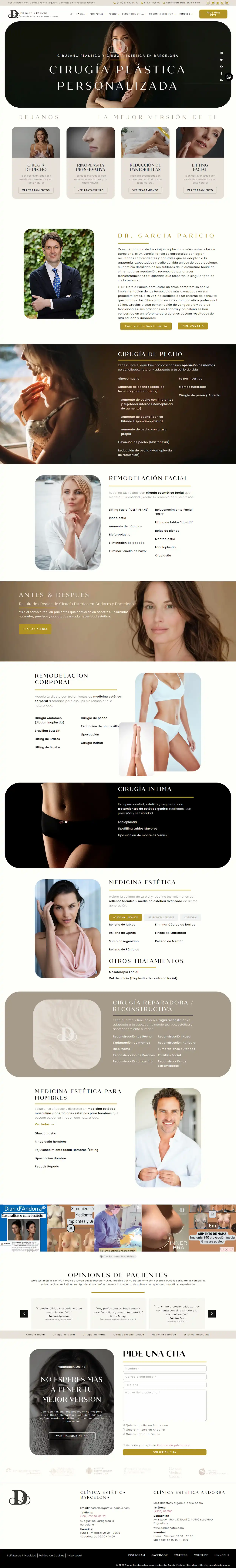 pagina corporativa cirugia estética dr garcia paricio