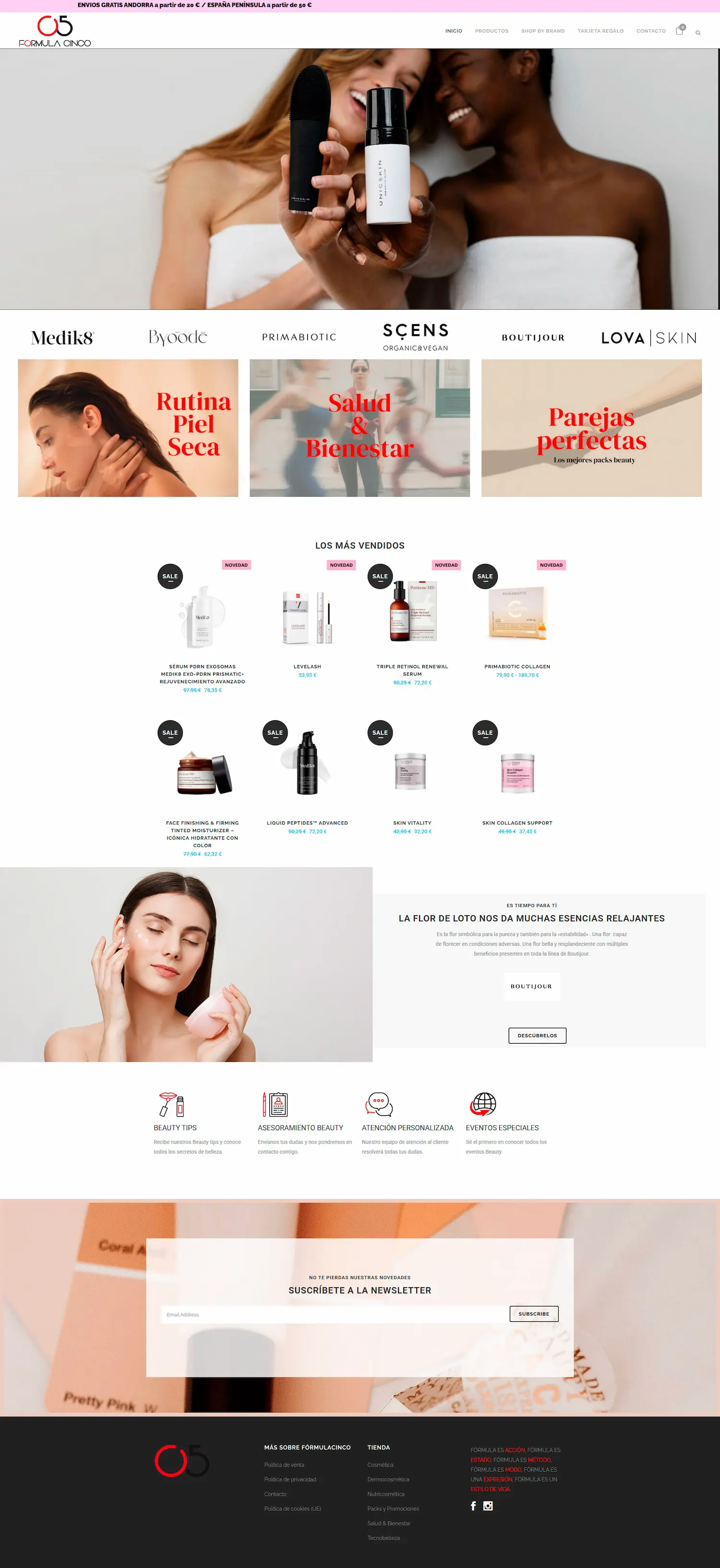 disseny botiga online beauty andorra F5