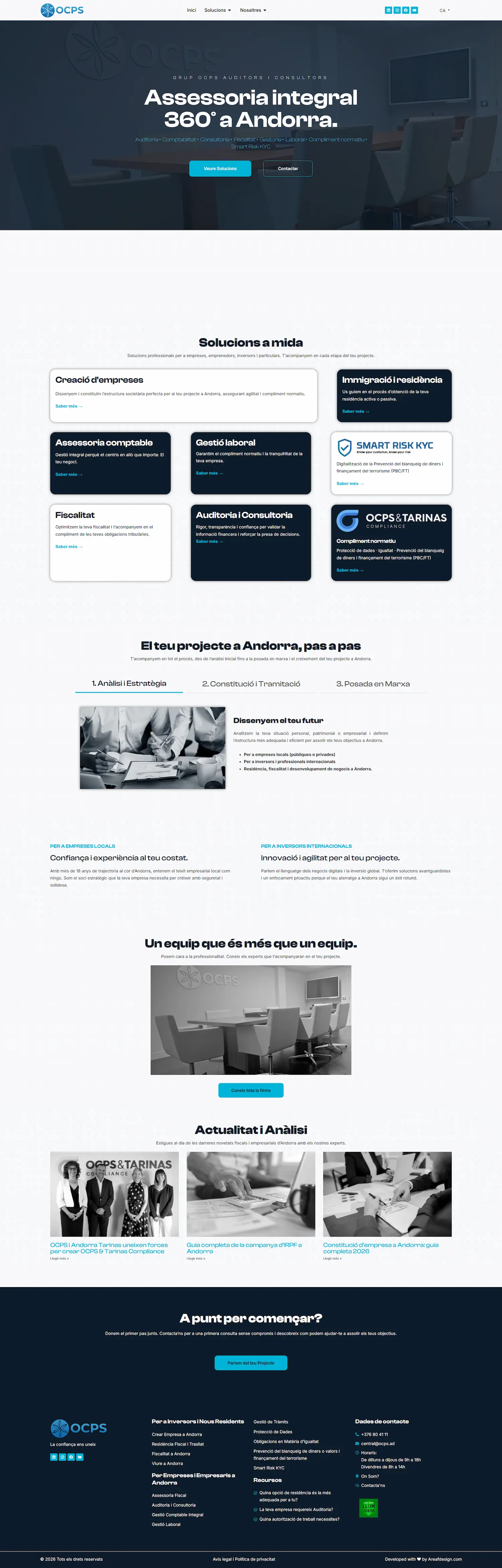 disseny web i seo per assessoria a andorra OCPS